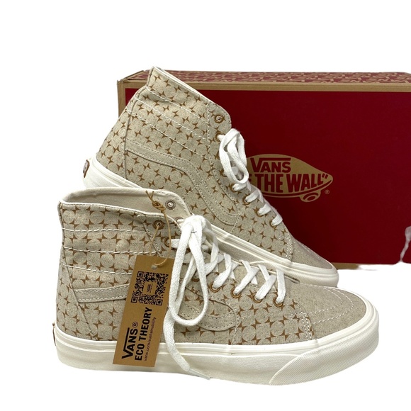 VANS Sk8-Hi Tapered Shoes High Top Canvas Beige Men’s Size Sneakers VN0A5KRUBRO - Picture 2 of 9
